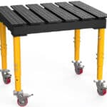 BUILDPRO MAX Slotted Welding Table 4' x 3' (Nitrided) w/Adjustable Legs & Casters Part#TMQRC54738