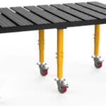BUILDPRO MAX Slotted Welding Table 6.5' x 4' (Nitrided) w/Adjustable Legs & Casters Part#TMQRC57846