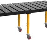 BUILDPRO MAX Slotted Welding Table 8' x 4' (Nitrided) w/Adjustable Legs & Casters Part#TMQRC59446